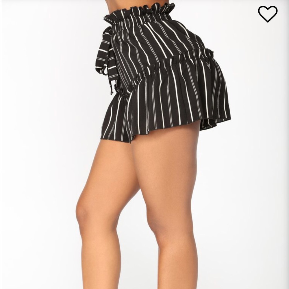 Janice striped woven shorts